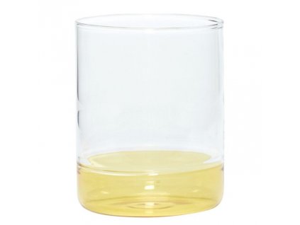 Water glass KIOSK 380 ml, yellow, Hübsch
