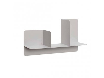 Shelf FOLD DOUBLE 60 cm, grey, iron, Hübsch