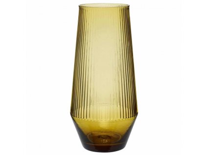 Vase RIPPLE 2,1 l, yellow, glass, Hübsch