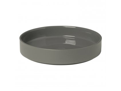 Deep plate PILAR 20 cm, dark grey, ceramic, Blomus