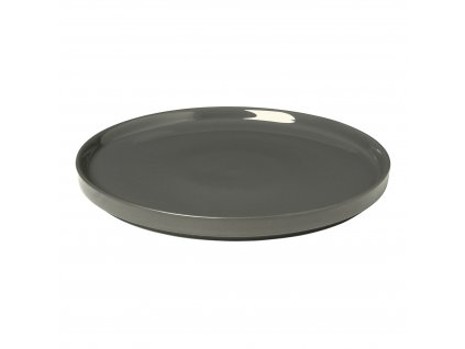 Dessert plate PILAR 20 cm, dark grey, ceramic, Blomus