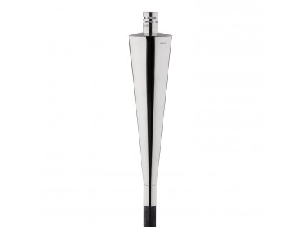 Garden torch ORCHOS 1,5 m, polished steel and wood, Blomus