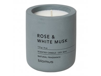 Scented candle FRAGA ⌀ 6,5 cm, Rose & White Musk, Blomus