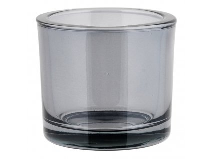 Tealight holder NERO ⌀ 9 cm, smoked glass, Blomus