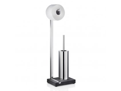 Toilet Paper Stand with toilet brush MENOTO, 65 cm, polished stainless steel, Blomus
