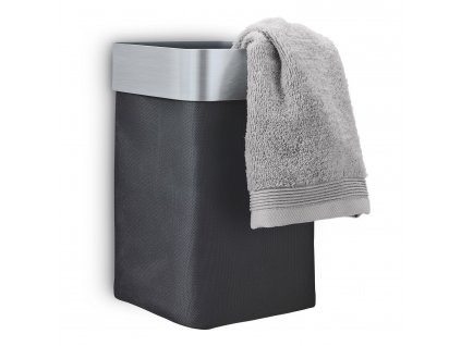 Towel basket NEXIO, wall-mounted, anthracite, matt steel, Blomus