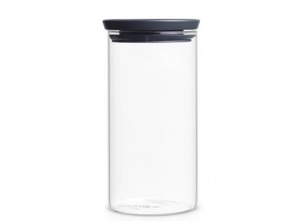 Kitchen storage jar 1,1 l, with grey lid, glass, Brabantia