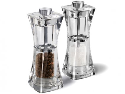 Cole & Mason Battersea Stainless Steel Electronic Salt and Pepper Mill Gift Set, 21 cm