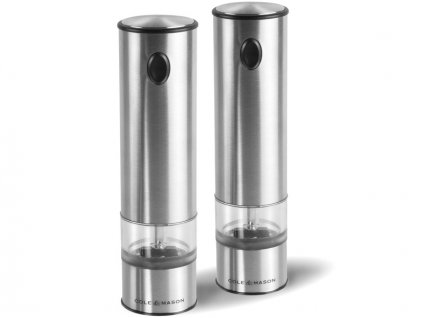 Salt and pepper mill set BATTERSEA 21 cm, silver, Cole & Mason