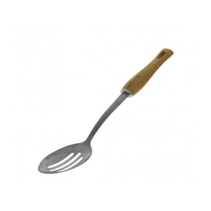 Colander spoon B BOIS, perforated, narrow, de Buyer
