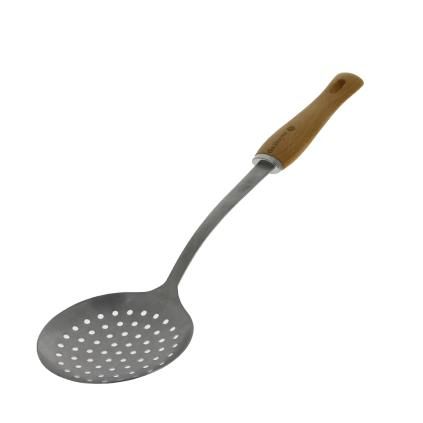 Colander spoon B BOIS, perforated, wide, de Buyer
