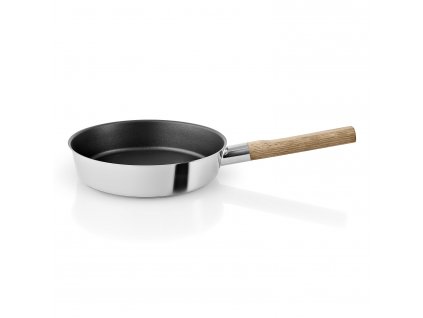 Non-stick pan NORDIC KITCHEN 24 cm, with a wooden handle, stainless steel, Eva Solo
