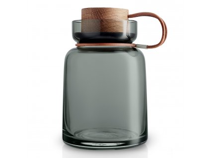 Kitchen storage jar SILHOUETTE 700 ml, smoke-coloured glass, Eva Solo