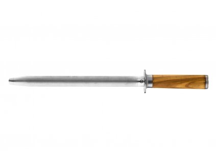Honing rod OLIVE 26 cm, olive wood handle, Forged
