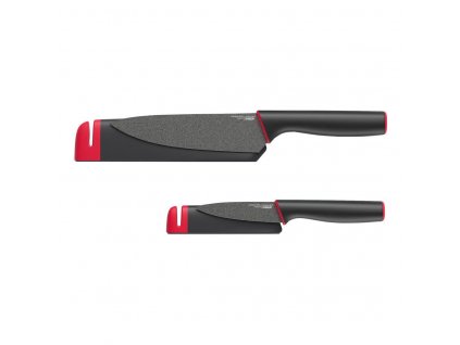 Knife set SLICE&SHARPEN, 2 pcs + 2 knife cases with knife sharpeners, Joseph Joseph