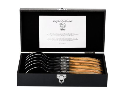 Table spoon LAGUIOLE LUXURY, set of 6 pcs, olive wood, Laguiole