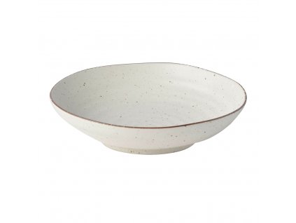 Dining bowl FLECK 21 cm, cream, MIJ