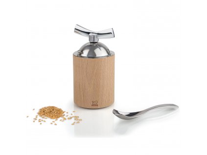 Flax seeds mill 13 cm, natural wood/stainless steel, Peugeot