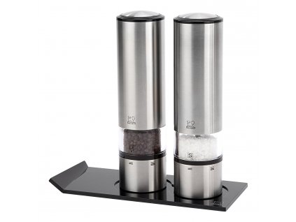 Electric salt and pepper mill set ELIS SENSE DUO, set of 2 pcs, with stand, Peugeot