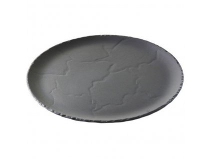 Dinner plate BASALT 32 cm, slate-effect, ceramics, REVOL