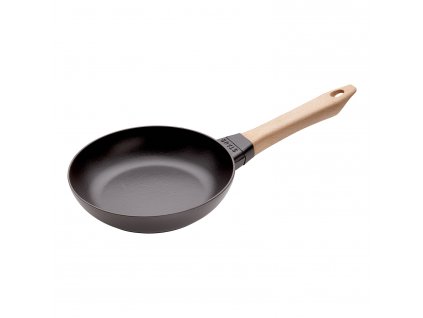 Cast iron pan for frying with wooden handle O 20 cm Staub