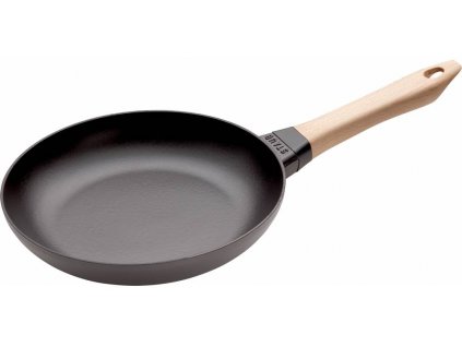 Frying pan 28 cm, wooden handle, cast iron, Staub