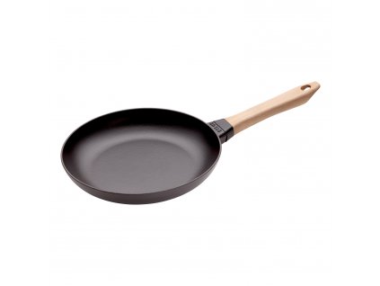 Frying pan 26 cm, wooden handle, cast iron, Staub