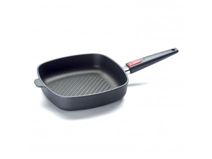 Grill pan TITANIUM NOWO 26 x 26 cm, removable handle, titanium, WOLL