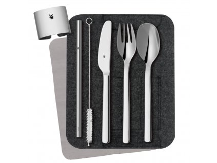 Cutlery set to-go MY2GO, with case, green, WMF