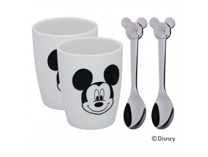 Kids cups and spoons in a set MICKEY MOUSE, 4 pcs, WMF
