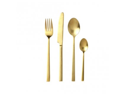 Dining cutlery set, 16 pcs, golden, Bitz