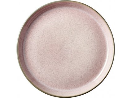 Dessert plate 17 cm, grey/light pink, Bitz