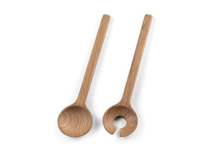 Salad spoons set 24 cm, oak, Bitz