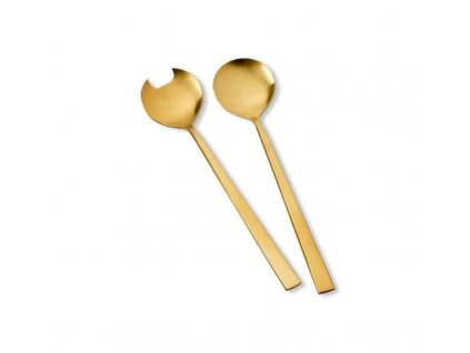 Salad spoons set, golden, Bitz