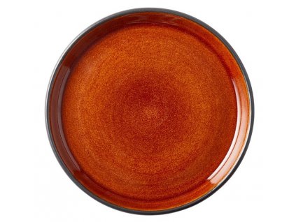 Dessert plate 17 cm, black/amber, Bitz
