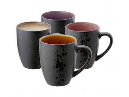 Tea mug,set of 4 pcs, black, Bitz