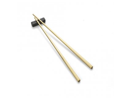 Chopsticks, with stand, gold, Bitz