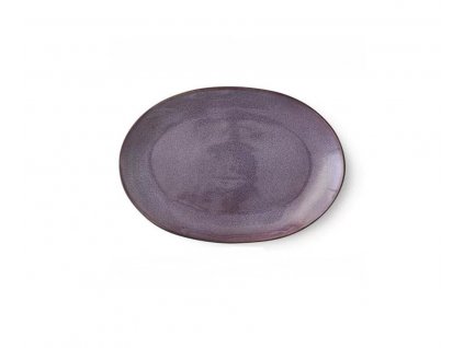 Serving platter 36 x 25 cm, black/purple, Bitz