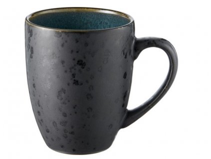 Tea mug 300 ml, black/green, stoneware, Bitz