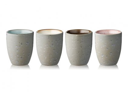 Set of stoneware thermo cups Bitz grey 4 pcs