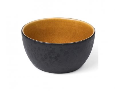 Serving bowl 14 cm, black/amber, Bitz