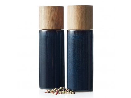 Salt and pepper mill set, 16,7 cm, blue, Bitz