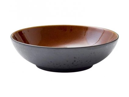 Salad bowl 24 cm, black/amber, Bitz