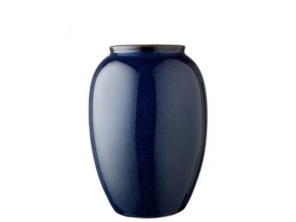 Vase 25 cm, blue, stoneware, Bitz