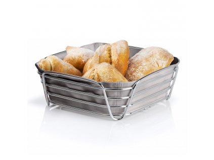 Bread basket DELARA L, 26 cm, taupe, chrome, Blomus