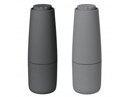 Salt and pepper mill set SALPI, light and dark grey, Blomus