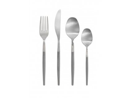 Dining cutlery set MAXIME, 16 pcs, warm grey, Blomus