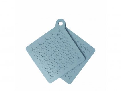 Pot holder FLIP, set of 2 pcs, light grey, silicone, Blomus