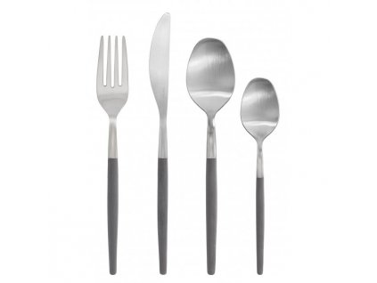 Dining cutlery set MAXIME, 16 pcs, grey, Blomus