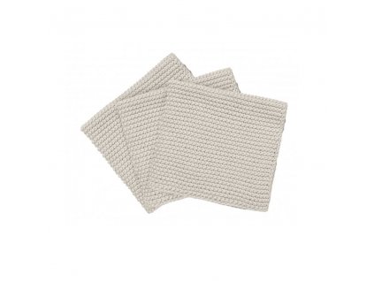 Dishcloth WIPE PEARL, set of 3 pcs, cream, Blomus